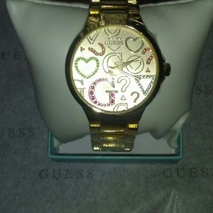 Guess gold tone ladies watch